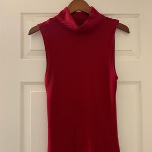 Red WHBM Sweater fabric - Red turtle neck tank
